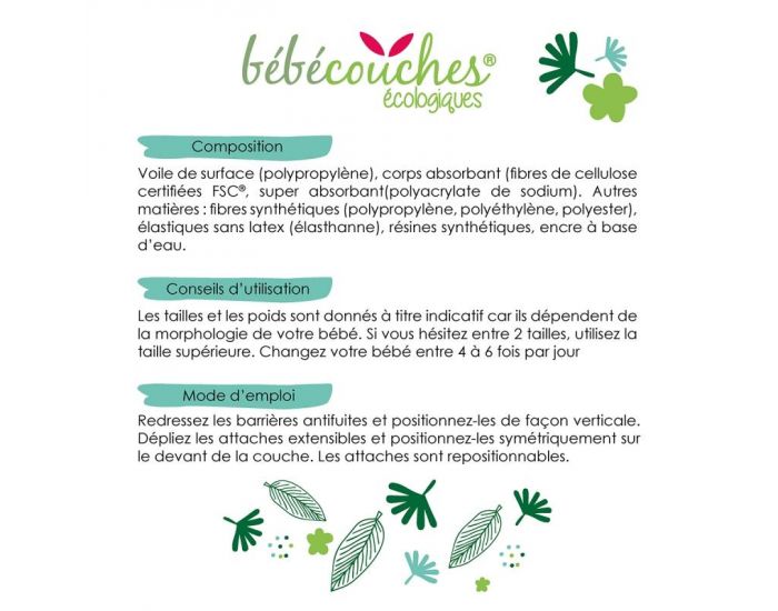 B�B�COUCHES �COLOGIQUES Couches Ecologiques T4 / 7-18kg / 60 couches (7)