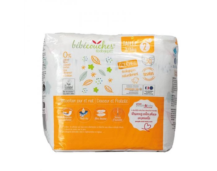 B�B�COUCHES �COLOGIQUES Couches Ecologiques T2 / 3-6kg / 30 couches (4)