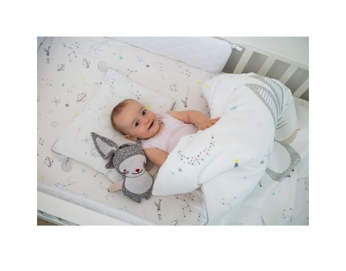 SEVIRA KIDS Drap Housse Bb - Galaxie Blanc (2)