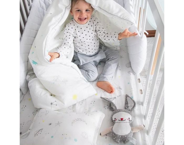 SEVIRA KIDS Drap Housse Bb - Galaxie Blanc (11)