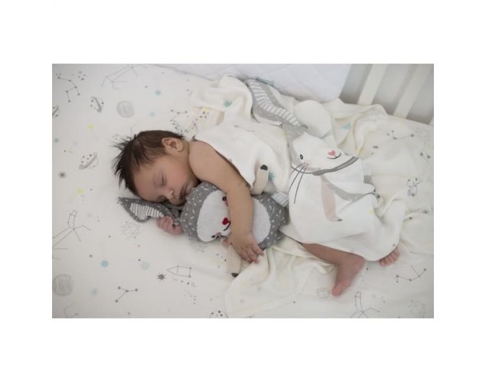 SEVIRA KIDS Drap Housse Bb - Galaxie Blanc (9)