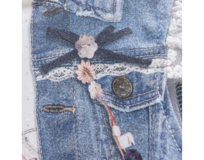 SEVIRA KIDS Robe bb en coton biologique de 3 mois  2 ans - Impression 3D - Collection Louise Blan (8)