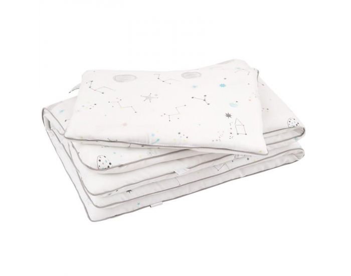 SEVIRA KIDS Couette 135x100 et Oreiller Enfant - Collection Lapin Blanc (1)