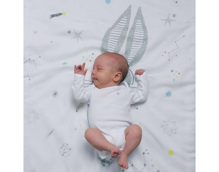 SEVIRA KIDS Couette 135x100 et Oreiller Enfant - Collection Lapin Blanc (11)