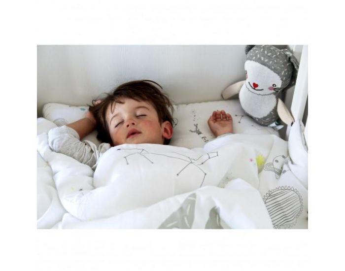 SEVIRA KIDS Couette 135x100 et Oreiller Enfant - Collection Lapin Blanc (18)