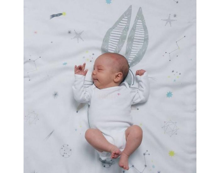 SEVIRA KIDS Couette 135x100 et Oreiller Enfant - Collection Lapin Blanc (19)