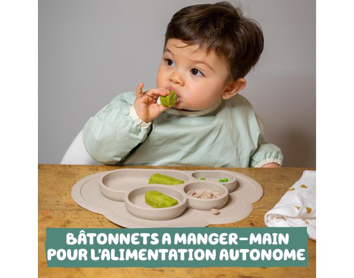 YOOJI Btonnets  Manger-Main - Haricot Vert & Mas - Lot de 6 - Ds 12 mois (3)