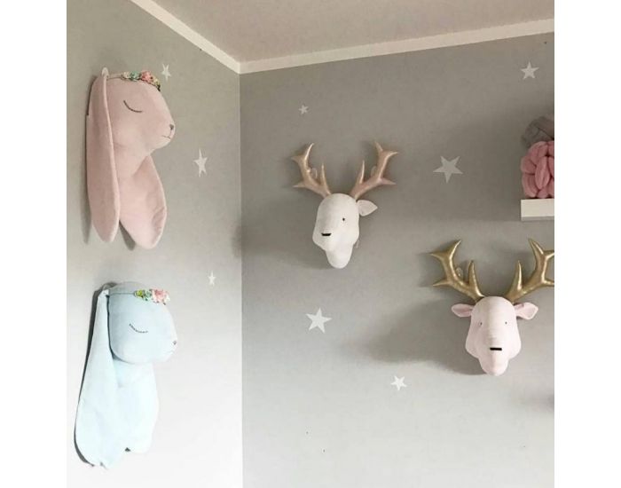 SEVIRA KIDS D�coration murale - troph�e animal en peluche Cerf blanc (6)