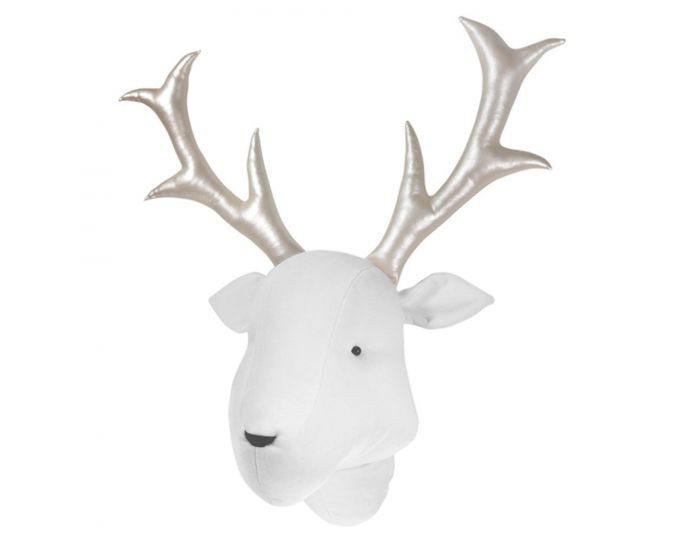 SEVIRA KIDS D�coration murale - troph�e animal en peluche Cerf blanc (7)