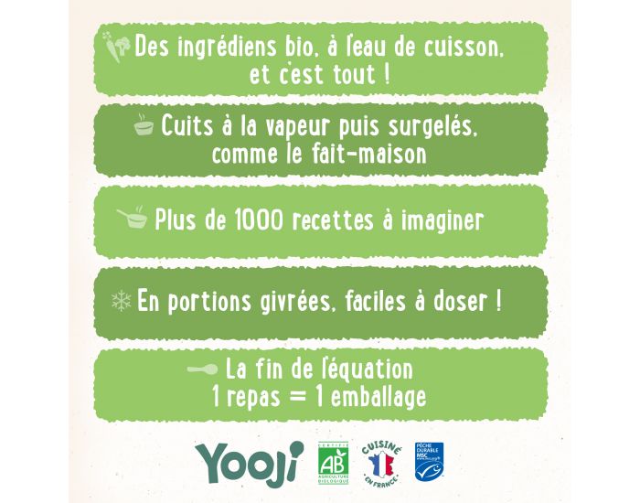 YOOJI Pures Lisses - Petit Pois & Patate Douce Bio - Lot de 4 - Ds 4 mois (1)