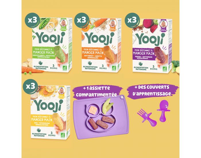 YOOJI Kit B�tonnets de L�gumes & F�culents Bio avec Accessoires - 36 Repas - D�s 12 mois (1)