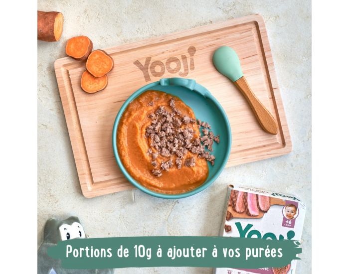 YOOJI Hach� en Portions - B�uf Bio - Lot de 5 - D�s 6 Mois (2)