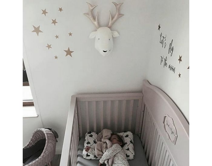 SEVIRA KIDS D�coration murale - troph�e animal en peluche Cerf bleu (7)