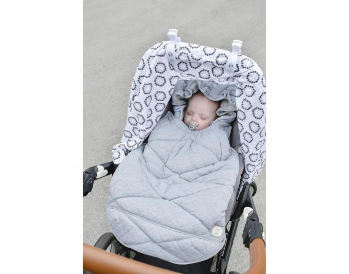 SEVIRA KIDS Chanceli�re universelle pour cosy en coton - 0 � 12 mois - Quilt Light Grey Gris Clair (1)