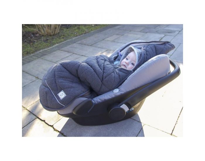 SEVIRA KIDS Chanceli�re universelle pour cosy en coton - 0 � 12 mois - Quilt Light Grey Gris Clair (7)