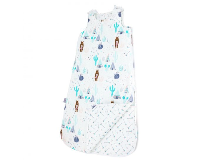 SEVIRA KIDS Gigoteuse Turbulette lgre - 100% coton - Tipi Indien Fond blanc (3)