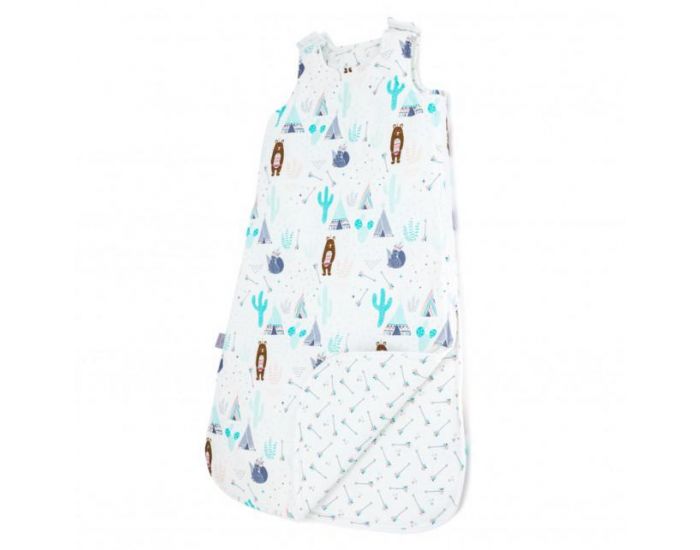 SEVIRA KIDS Gigoteuse Turbulette lgre - 100% coton - Tipi Indien Fond blanc (6)