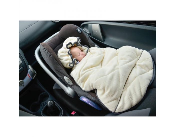 SEVIRA KIDS Chanceli�re universelle polaire pour cosy et landau Blanc cass� Blanc cass� (15)
