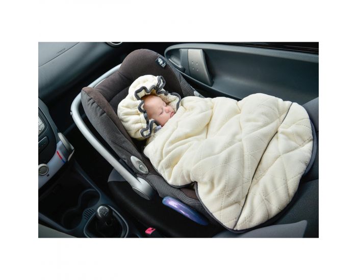 SEVIRA KIDS Chanceli�re universelle polaire pour cosy et landau Blanc cass� Blanc cass� (5)