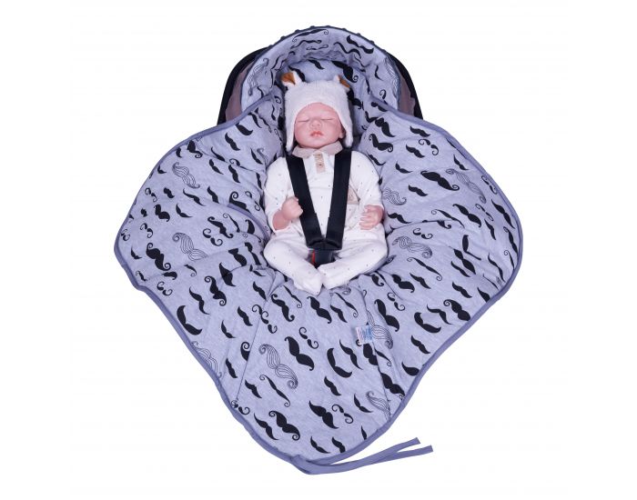 SEVIRA KIDS Couverture R�versible et Multi-usage - Mr Moustache (13)