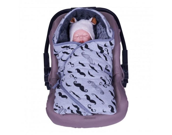 SEVIRA KIDS Couverture R�versible et Multi-usage - Mr Moustache (4)