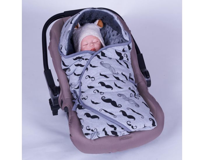 SEVIRA KIDS Couverture R�versible et Multi-usage - Mr Moustache (10)