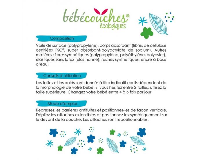 B�B�COUCHES �COLOGIQUES Couches Ecologiques T3 / 4-9kg / 198 couches (3)