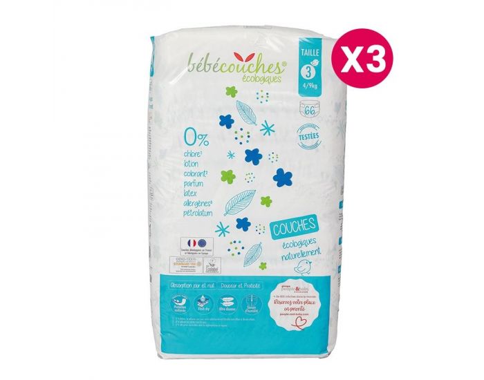 B�B�COUCHES �COLOGIQUES Couches Ecologiques T3 / 4-9kg / 198 couches (4)