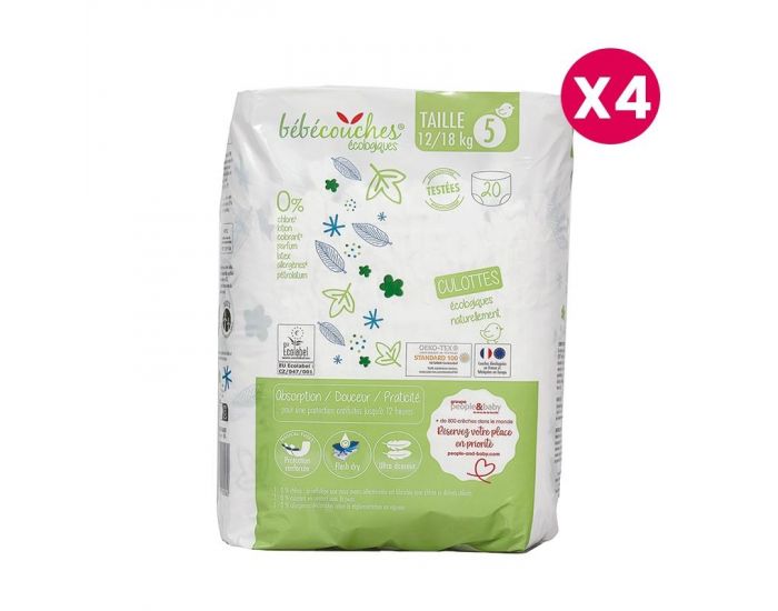 B�B�COUCHES �COLOGIQUES Culottes d'apprentissage T5 / 12-18kg / 80 culottes (4)