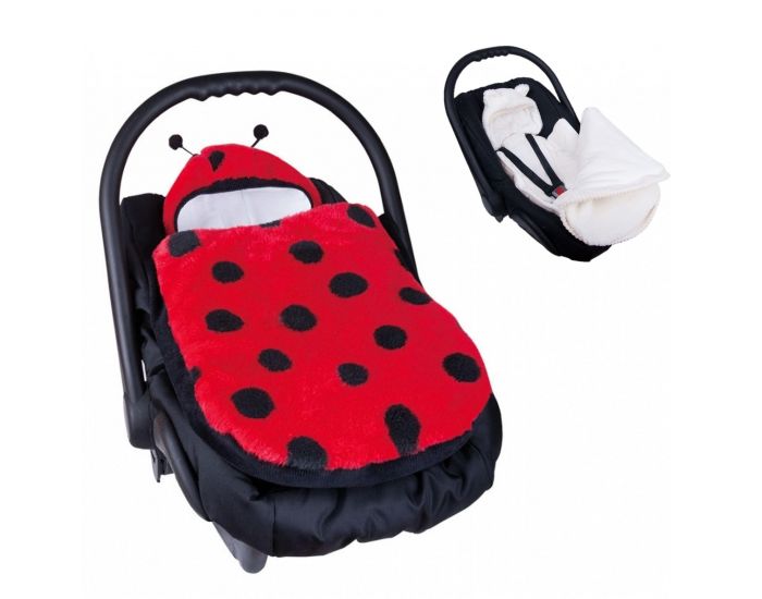 SEVIRA KIDS Chancelire universelle pour poussette ou sige auto - Coccinelle (1)