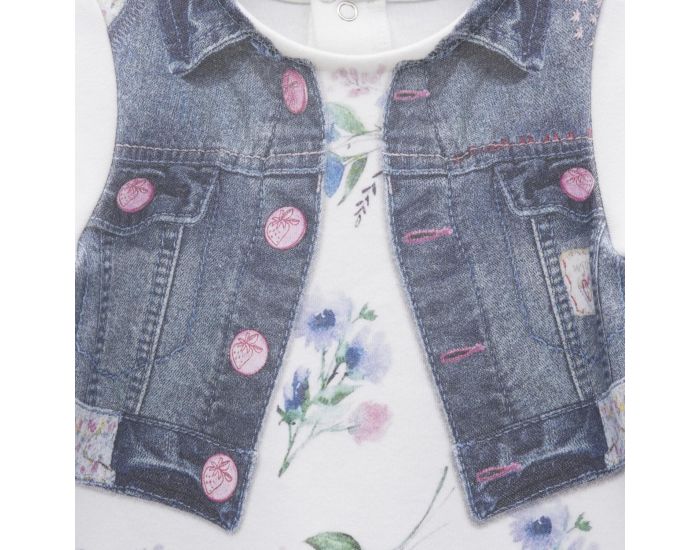 SEVIRA KIDS Robe bb en coton biologique de 3 mois  2 ans - Impression 3D - Collection Juliette Bl (6)