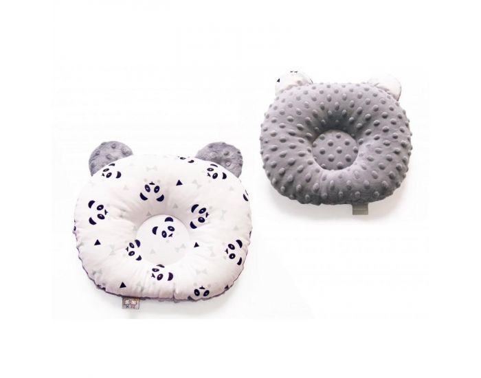 SEVIRA KIDS Coussin de maintien anti t�te plate - oreiller morphologique b�b� - Panda Vert Vert (12)