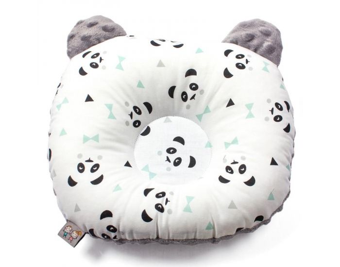 SEVIRA KIDS Coussin de maintien anti t�te plate - oreiller morphologique b�b� - Panda Vert Vert (9)