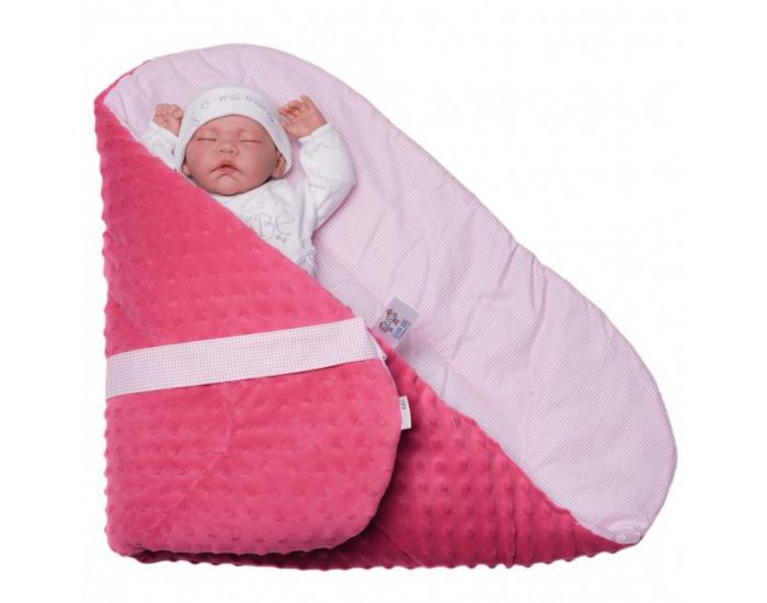 SEVIRA KIDS Gigoteuse d'emmaillotage Multi usage - Nid d'ange Naissance - Minky (20)