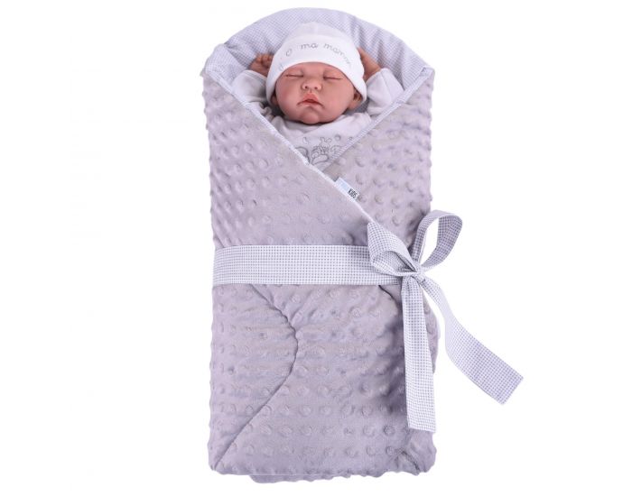 SEVIRA KIDS Gigoteuse d'emmaillotage Multi usage - Nid d'ange Naissance - Minky (28)