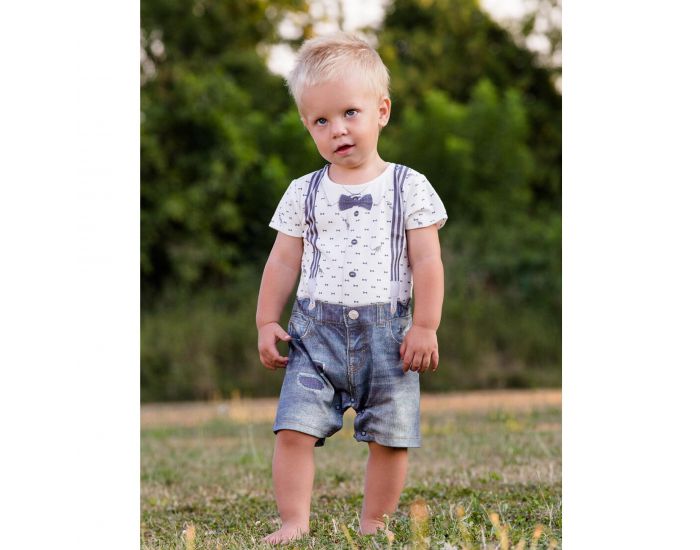 SEVIRA KIDS Combishort Barboteuse Bb Noeud Papillon (1)