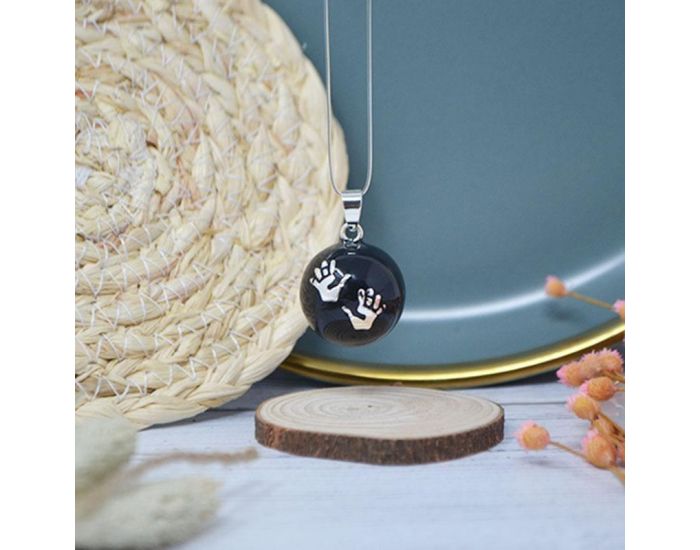 IRR�VERSIBLE Billes pour Bola de Grossesse � Motifs - DIY - 22 mm Azt�que / Bille plaqu�e argent (2)