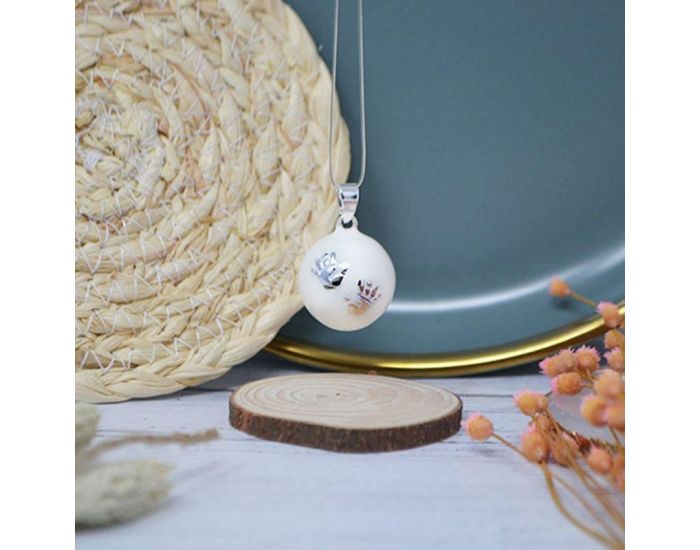 IRR�VERSIBLE Billes pour Bola de Grossesse � Motifs - DIY - 22 mm Azt�que / Bille plaqu�e argent (8)