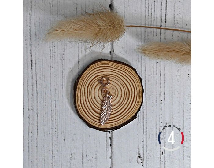 IRR�VERSIBLE Exclu Web - Bracelet Adulte - Ambre Honey, Pompon Rouille et Plume Or Rose (5)