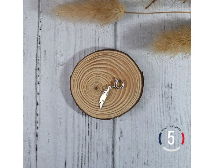 IRR�VERSIBLE Exclu Web - Bracelet Adulte - Ambre Cognac, Pompon Moutarde et Plume Argent (5)