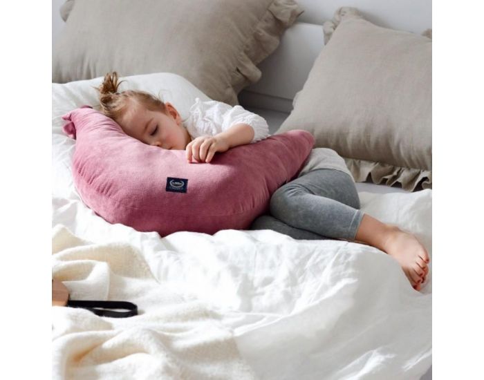 SEVIRA KIDS Coussin d'allaitement - coussin oreiller enfant  en velvet extra doux - Maman Poule Kaki Kaki (14)