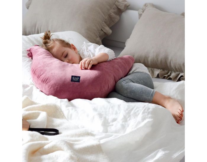 SEVIRA KIDS Coussin d'allaitement - coussin oreiller enfant  en velvet extra doux - Maman Poule Kaki Kaki (6)