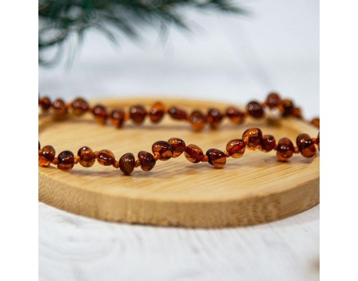IRR�VERSIBLE Box Bracelet et Collier B�b� / Bracelet Adulte - Ambre - Cognac (3)