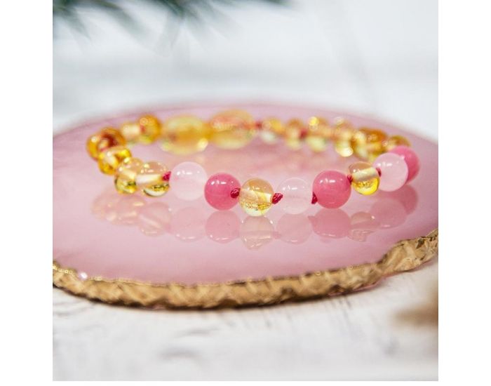 IRR�VERSIBLE Box Bracelet et Collier B�b� / Bracelet Adulte - Ambre et Pierres Naturelles (8)