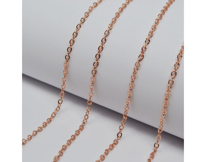 IRR�VERSIBLE Cha�ne - Maille 2 mm - Plaqu�e Or Rose (1)