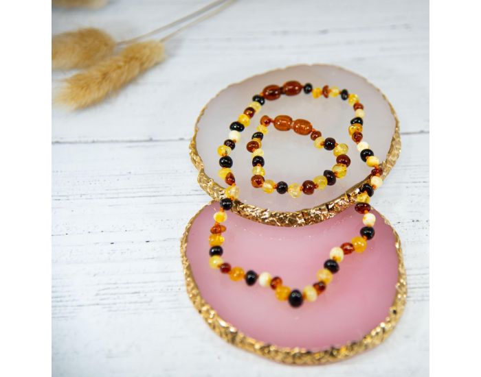 IRR�VERSIBLE Box Bracelet Adulte et Collier B�b� - Ambre (1)