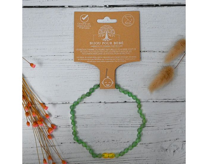 IRR�VERSIBLE Collier B�b� - Pierres Naturelles - Aventurine (3)