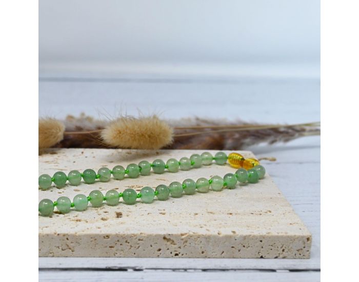 IRR�VERSIBLE Collier B�b� - Pierres Naturelles - Aventurine (4)