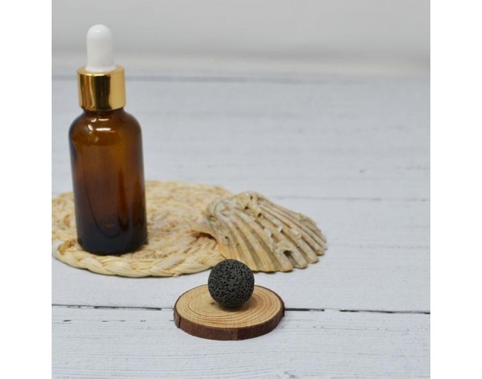 IRR�VERSIBLE Bille de Lave Noire pour Collier Cage Aromath�rapie (7)
