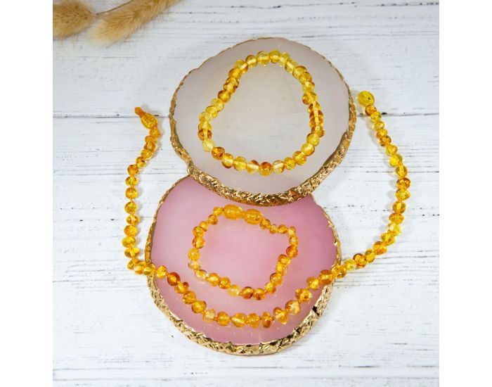IRR�VERSIBLE Box Bracelet et Collier B�b� / Bracelet Adulte - Ambre - Honey (1)